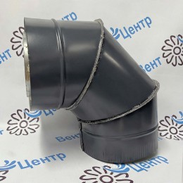 Сэндвич Отвод 90 300/380 оцинк. 0,5 / оцинк. 0,5 серый