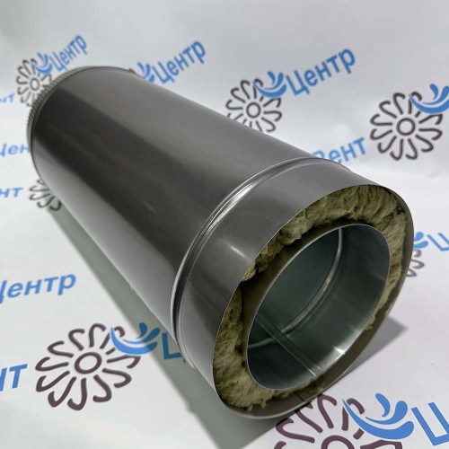 Сэндвич Труба 0,5 м 100/200 оцинк. 0,5 / оцинк. 0,5 серый