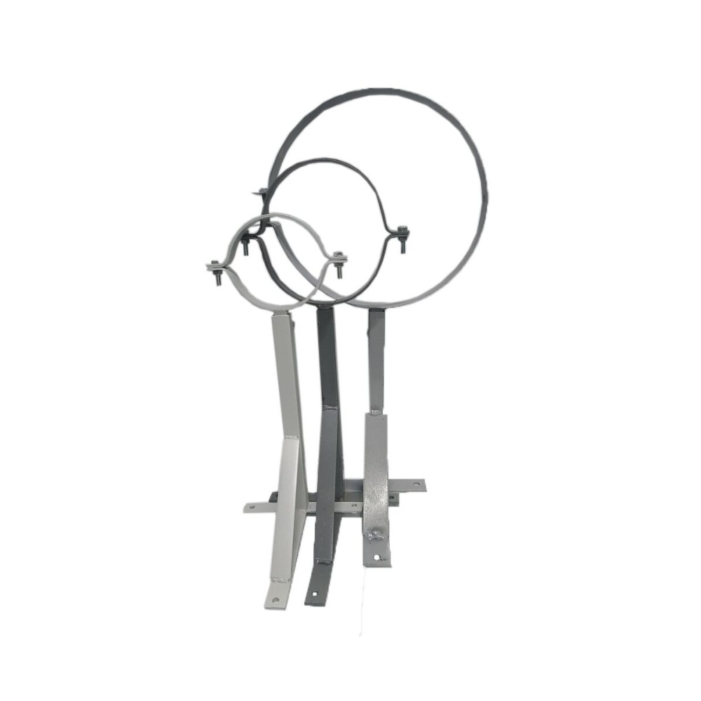 Кронштейн телескоп. с хомутом 230  белый 50-90 см