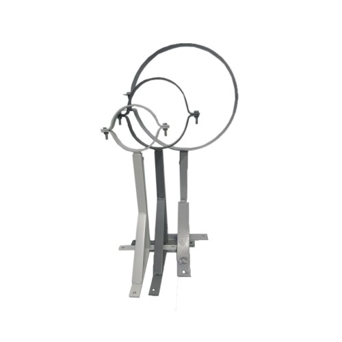 Кронштейн телескоп. с хомутом 230  белый 50-90 см