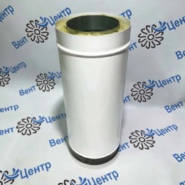 Сэндвич Труба 1 м 300/380 оцинк. 0,5 / оцинк. 0,5 белый