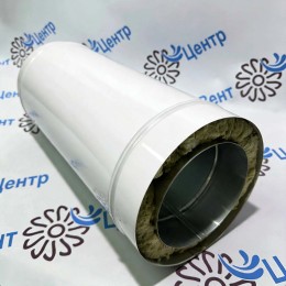 Сэндвич Труба 1 м 300/380 оцинк. 0,5 / оцинк. 0,5 белый