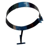 Кронштейн телескоп. с хомутом 200  чёрный 50-90 см