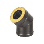 Сэндвич Отвод 45 120/200 оцинк. 0,5 / оцинк. 0,5 чёрный