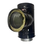 Сэндвич Тройник 90 300/380 оцинк. 0,5 / оцинк. 0,5 чёрный