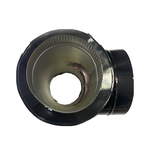 Сэндвич Тройник 90 100/200 оцинк. 0,5 / оцинк. 0,5 чёрный