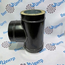 Сэндвич Тройник 90 300/380 оцинк. 0,5 / оцинк. 0,5 чёрный
