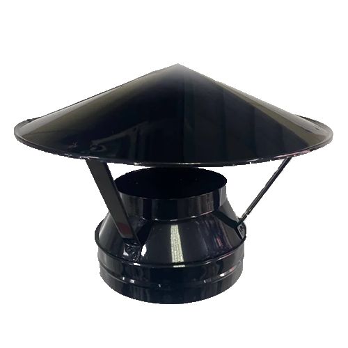 Зонт 80/160 оцинк. 0,5 / оцинк. 0,5 чёрный