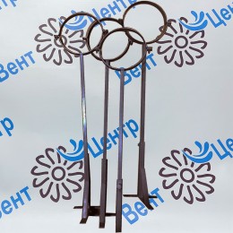 Кронштейн телескоп. с хомутом 210  коричн. 50-90 см