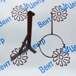 Кронштейн телескоп. с хомутом 210  коричн. 50-90 см