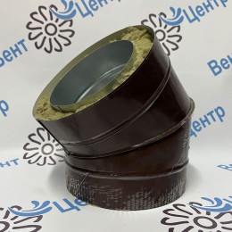 Сэндвич Отвод 45 150/210 оцинк. 0,5 / оцинк. 0,5 коричневый