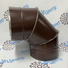 Отвод 90 сэндвич 0,5мм/0,5мм из оцинкованной стали коричневый