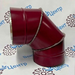 Сэндвич Отвод 90 300/380 оцинк. 0,5 / оцинк. 0,5 красный