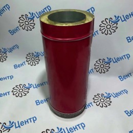 Сэндвич Труба 1 м 300/380 оцинк. 0,5 / оцинк. 0,5 красный