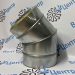 Сэндвич Отвод 45 300/380 оцинк. 0,5 / оцинк. 0,5 оцинковка