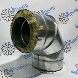 Сэндвич Отвод 90 150/210 оцинк. 0,5 / оцинк. 0,5 оцинковка