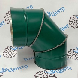 Сэндвич Отвод 90 300/380 оцинк. 0,5 / оцинк. 0,5 зелёный