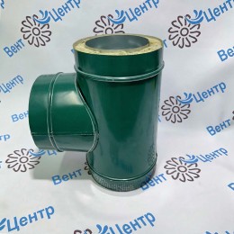 Сэндвич Тройник 90 300/380 оцинк. 0,5 / оцинк. 0,5 зелёный