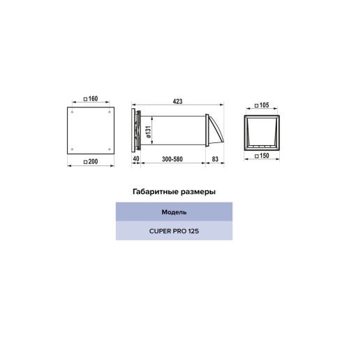 Рекуператор CUPER PRO D125 DICITI