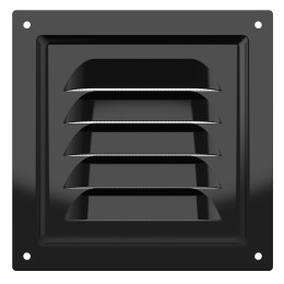 1212МЭ Black  Решетка вентиляционная МЭ сетка 125х125 окраш.сталь Black ERA