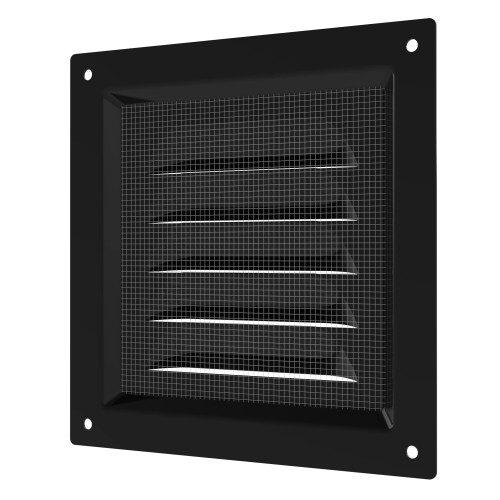 1212МЭ Black  Решетка вентиляционная МЭ сетка 125х125 окраш.сталь Black ERA