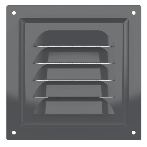 1212МЭ Gray  Решетка вентиляционная МЭ сетка 125х125 окраш.сталь Gray ERA