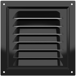 1515МЭ Black  Решетка вентиляционная МЭ сетка 150х150 окраш.сталь Black ERA