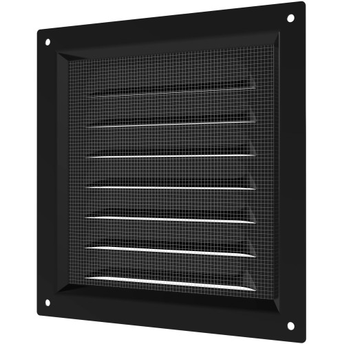 1515МЭ Black  Решетка вентиляционная МЭ сетка 150х150 окраш.сталь Black ERA