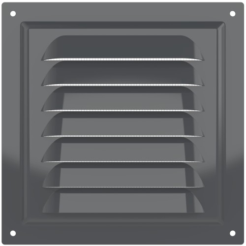 1515МЭ Gray  Решетка вентиляционная МЭ сетка 150х150 окраш.сталь Gray ERA