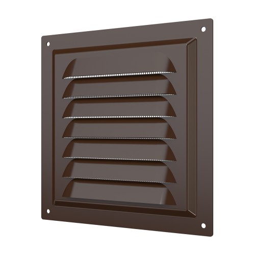 1515МЭ, коричневый Решетка вентиляционная МЭ сетка 150х150 окраш.сталь Brown ERA