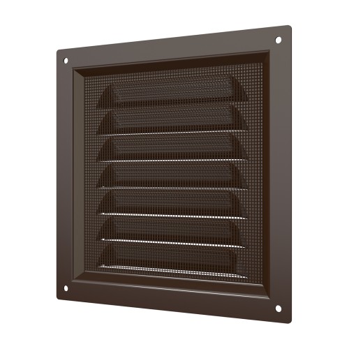 1515МЭ, коричневый Решетка вентиляционная МЭ сетка 150х150 окраш.сталь Brown ERA
