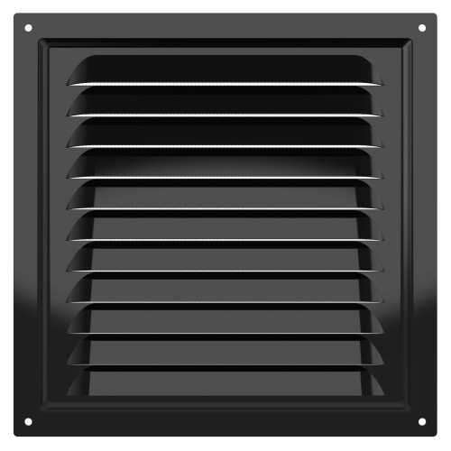 2020МЭ Black  Решетка вентиляционная МЭ сетка 200х200 окраш.сталь Black ERA