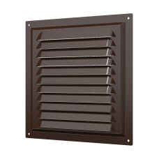 2020МЭ кор  Решетка вентиляционная МЭ сетка 200х200 окраш.сталь Brown ERA