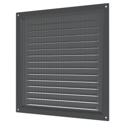 2525МЭ Gray  Решетка вентиляционная МЭ сетка 250х250 окраш.сталь Gray ERA