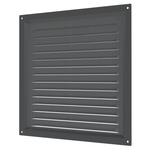 2525МЭ Gray  Решетка вентиляционная МЭ сетка 250х250 окраш.сталь Gray ERA