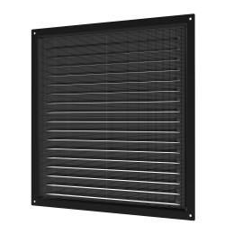 3030МЭ Black  Решетка вентиляционная МЭ сетка 300х300 окраш.сталь Black ERA