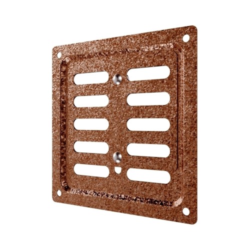 1515MER Antique copper  Решетка вентиляционная MER регулируемая 150x150 окраш.сталь Antique copper ERA