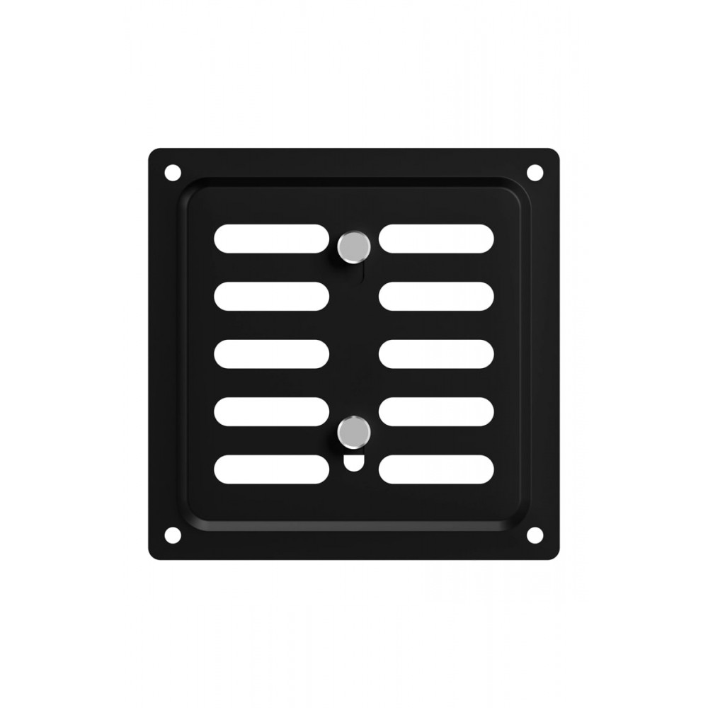 1515MER Black  Решетка вентиляционная MER регулируемая 150x150 окраш.сталь Black ERA