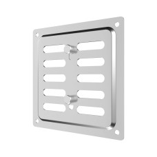 1010MER Chrome  Решетка вентиляционная MER регулируемая 100x100 окраш.сталь Chrome ERA