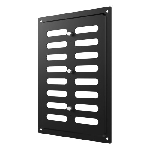 1724MER Black  Решетка вентиляционная MER регулируемая 170х240 окраш.сталь Black ERA