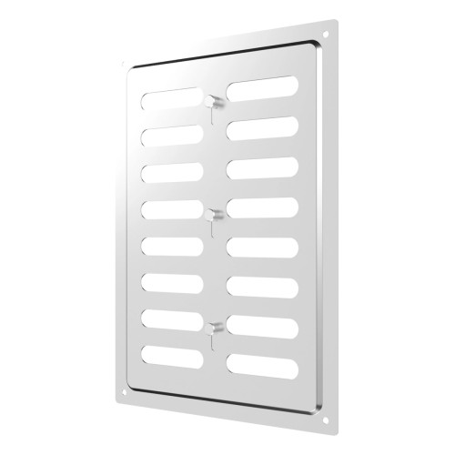 1724MER Chrome  Решетка вентиляционная MER регулируемая 170х240 окраш.сталь Chrome ERA