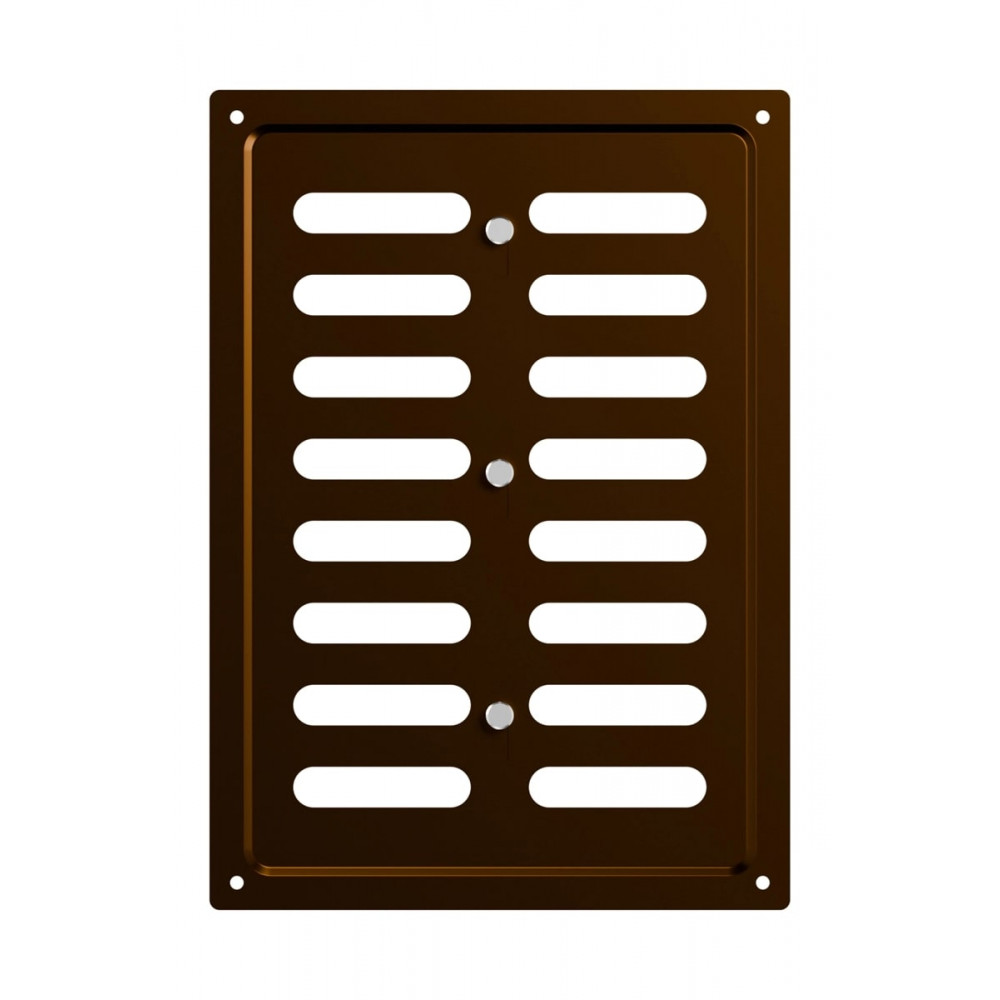 1724MER Metallic brown  Решетка вентиляционная MER регулируемая 170х240 окраш.сталь Metallic brown ERA
