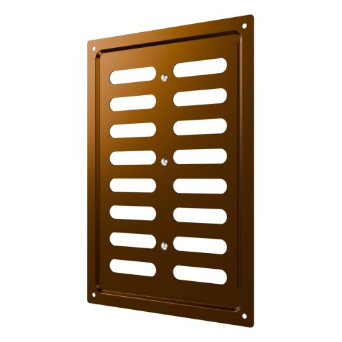 1724MER Metallic brown  Решетка вентиляционная MER регулируемая 170х240 окраш.сталь Metallic brown ERA
