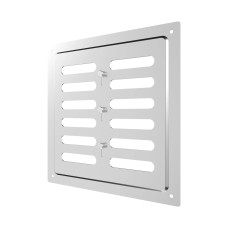 2020MER Chrome  Решетка вентиляционная MER регулируемая 200х200 окраш.сталь Chrome ERA