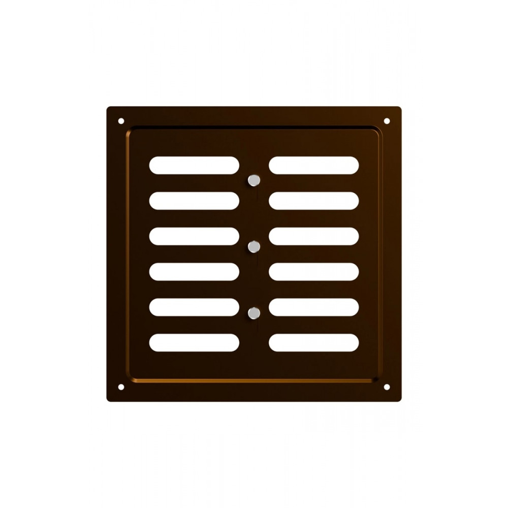 2020MER Metallic brown  Решетка вентиляционная MER регулируемая 200х200 окраш.сталь Metallic brown ERA