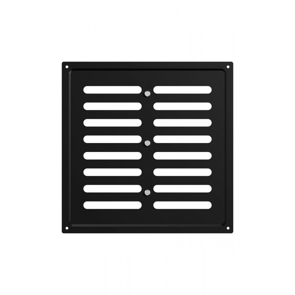 2525MER Black  Решетка вентиляционная MER регулируемая 250х250 окраш.сталь Black ERA