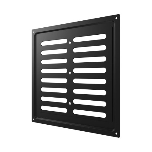 2525MER Black  Решетка вентиляционная MER регулируемая 250х250 окраш.сталь Black ERA