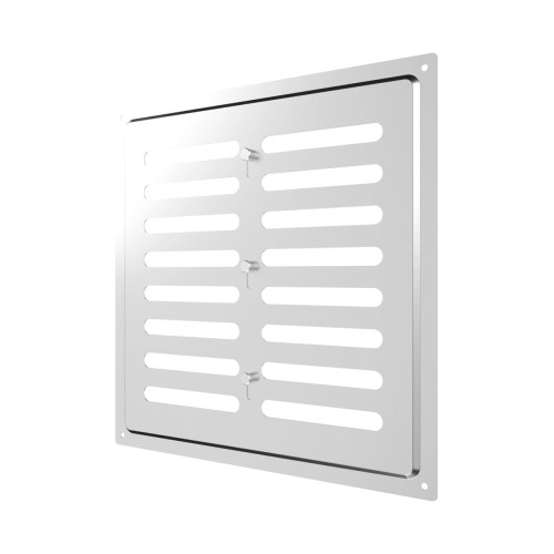 2525MER Chrome  Решетка вентиляционная MER регулируемая 250х250 окраш.сталь Chrome ERA