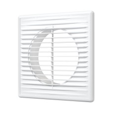 1515П10Ф  Решетка вентиляционная ПФ фланец D100 разъемная 150x150 пластик ERA