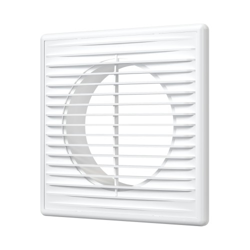 1515П10Ф  Решетка вентиляционная ПФ фланец D100 разъемная 150x150 пластик ERA